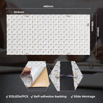 4-Pack RGBW LED Backlight Sheet, 24V Flexible Cuttable LED Panel, 45W per Sheet, High-Brightness Soft LED Sheet for Translucent Countertops, Marble, Quartz & Onyx, Indoor Under-Counter Lighting (19 x 9.5 in Each)