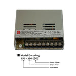 Switchable Power Supply - LED LRS-350-24, 350.4W, 24V, 14.6A, Single Output Power Supply for LED Light Strips & Lighting Systems
