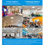 Troffer Lights – 2x2 LED Panel Light, Center Basket 20/25/30/35/40W, 5CCT Dimmable Drop Ceiling Fixture, 100-277V, DLC Premium Rated