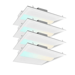 Troffer Lights – 2x2 LED Panel Light, Center Basket 20/25/30/35/40W, 5CCT Dimmable Drop Ceiling Fixture, 100-277V, DLC Premium Rated