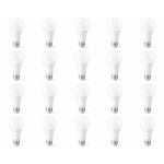 LED A19 Bulb, 9W (60W Incandescent Equivalent), 750 Lumens, 5000K Daylight White, E26 Medium Base, 220° Wide Beam, UL Damp Rated, Frosted, Energy Efficient, 10,000 Hour Lifespan