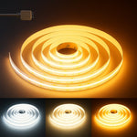 24VDC Dotless Linear COB LED Strip Light 32ft/10m - Tunable CCT 2700K-6500K, 4.5W/ft, High CRI >90, Dimmable, Flicker-Free, Low Voltage 24VDC Indoor Tape Light for Cabinets, Kitchens, Mirrors & DIY Projects  UL Listed