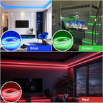 24V COB LED Strip Light RGB 32ft/10m - 840 LEDs/m, 65,000 Hour Lifespan, Color Changing, Dot-Free Indoor Tape Light for Bedroom, Kitchen, Cabinets, TV Backlight, Mirror, Shelves - Flexible, Cuttable (LED Only, No Power Supply Included) - UL Listed
