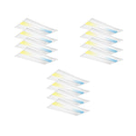 2x4 LED Troffer Lights - Architecturally Designed 3D Light Panels, 30W/40W/50W/60W/72W Selectable, 3000K/3500K/4000K/5000K/6500K CCT, 3750-9000LM, 0-10V Dim, DLC Premium, Damp Rated, 100-277V, Commercial Ceiling Lights