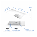 2x4 LED Troffer Lights - Architecturally Designed 3D Light Panels, 30W/40W/50W/60W/72W Selectable, 3000K/3500K/4000K/5000K/6500K CCT, 3750-9000LM, 0-10V Dim, DLC Premium, Damp Rated, 100-277V, Commercial Ceiling Lights