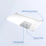 2x4 LED Troffer Lights - Architecturally Designed 3D Light Panels, 30W/40W/50W/60W/72W Selectable, 3000K/3500K/4000K/5000K/6500K CCT, 3750-9000LM, 0-10V Dim, DLC Premium, Damp Rated, 100-277V, Commercial Ceiling Lights