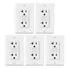 GFCI Outlets 20 Amp, Non-Tamper Resistant, Decor GFI Receptacles with LED Indicator, Ground Fault Circuit Interrupter, Wallplate Included, ETL Listed, White