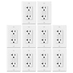 GFCI Outlets 20 Amp, Non-Tamper Resistant, Decor GFI Receptacles with LED Indicator, Ground Fault Circuit Interrupter, Wallplate Included, ETL Listed, White