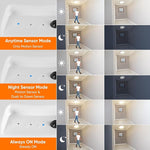 Rechargeable Motion Sensor Ceiling Light with Remote, Battery Operated Closet Light No Wiring, Wireless LED Shower Lights, 3 Colors Dimmable Indoor Overhead Lamp for Closet Shower Pantry Shed Hallway