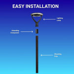 Outdoor Post Light Fixtures 60W/80W/100W
LED Parking Lot Area Lighting Plaza Lighting
Garden Lighting Type IV Distribution
3000K/4000K/5000K AC100-277V Matt
Black ETL DLC