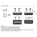 8FT LED Vapor Tight Light Fixtures 120W/110W/100W/90W Adjustable, 3K/3.5K/4K/5K/6.5K 5CCT Selectable, Dimmable IP65 Vapor Proof Lighting For Shop Light For Parking Carport Car Wash,ETL Listed