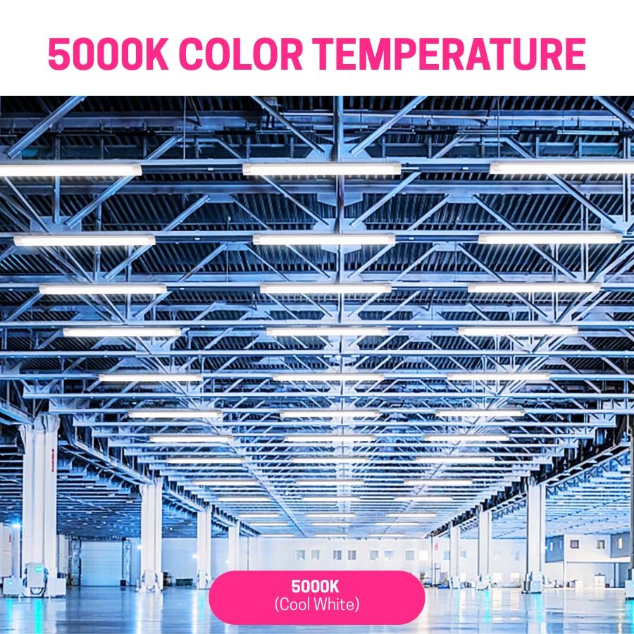 4FT LED Batten Light, Ceiling Surface Mounted Slim LED Tube Lights, 40W 5000K Neutral White For Office, Shop, Garage, Home