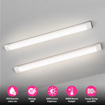 4FT LED Batten Light, Ceiling Surface Mounted Slim LED Tube Lights, 40W 5000K Neutral White For Office, Shop, Garage, Home
