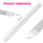 4FT LED Batten Light, Ceiling Surface Mounted Slim LED Tube Lights, 40W 5000K Neutral White For Office, Shop, Garage, Home