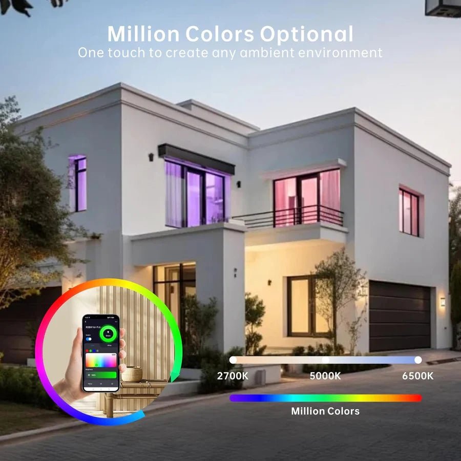 2x4 FT LED Color Changing Flat Panels – RGBW 5000K Multicolor Smart Light, 60W 6600lm, Wi-Fi Drop Ceiling Light, Remote & App Controlled, Alexa/Google Compatible