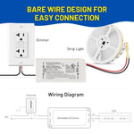 96W 24V Dimmable LED Driver - UL Listed Class 2 Power Supply, 120V AC to 24V DC Transformer, Triac/ELV Dimmable, Short Circuit & Overload Protection, for LED Strip Lights, Low Voltage Lighting