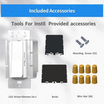 LED Dimmer Switch 2-in-1 120W Mini Driver, ON/OFF + Dimmer, 12V ±0.5V Output, Class 2 UL FCC CE Listed, Compact Design
