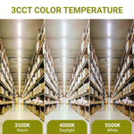 4FT LED Linear Strip Light - Wattage Adjustable 30W/40W/50W, Color Tunable 3500K/4000K/5000K, Dimmable, Commercial Lighting, Ceiling Light Fixture