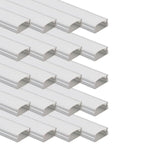 6.6FT/2M LED Channel Aluminum U Shape Silver LED Strip Diffuser Channel with Milky White Cover Easy Installation U1SW WW 2M