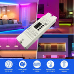 LED Strip Light Controller SPI01-WIFI - 12-24V DC, 4-Channel RGB IC, 2.4GHz RF & Tuya Smart App, Easy Smartphone & Voice Control, Wide Temp -20°C to +80°C