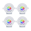 4 Inch LED Gimbal Recessed Lighting, Slim Smart Wi-Fi RGBW (2700K-6500K), 9W Dimmable with Junction Box, Alexa & Google Compatible, ETL Listed - 4 Pack