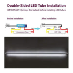 5ft LED Tube Lights, 36W T8 Double-Sided, 6500K Cool White, R17D Rotatable Base, Ballast Bypass, Waterproof Design – Ideal for LED Lights Advertising Signs and Commercial Use