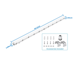 8FT LED Vapor Tight Light Fixtures 120W/110W/100W/90W Adjustable, 3K/3.5K/4K/5K/6.5K 5CCT Selectable, Dimmable IP65 Vapor Proof Lighting For Shop Light For Parking Carport Car Wash,ETL Listed