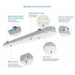 8FT LED Vapor Tight Light Fixtures 120W/110W/100W/90W Adjustable, 3K/3.5K/4K/5K/6.5K 5CCT Selectable, Dimmable IP65 Vapor Proof Lighting For Shop Light For Parking Carport Car Wash,ETL Listed