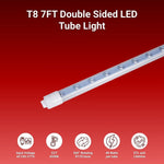 7ft LED Tube Lights, 48W T8 Double-Sided, 6500K Cool White, R17D Rotatable Base, Ballast Bypass, Waterproof Design – Perfect for LED Lights Advertising Signs