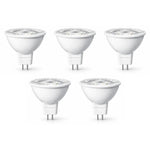 LED MR16 Bulb, 5W (35W Halogen Equivalent), 300 Lumens, 3000K Warm White, 40° Flood Beam, Dimmable, 12V Low Voltage, GU5.3 Base, UL Damp Rated, Accent & Task Lighting