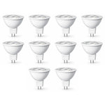 LED MR16 Bulb, 5W (35W Halogen Equivalent), 300 Lumens, 3000K Warm White, 40° Flood Beam, Dimmable, 12V Low Voltage, GU5.3 Base, UL Damp Rated, Accent & Task Lighting