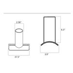 Tenon Adapter for 2-3/8″ Slip Fitter Shoebox LED Street Light, Side Tenon for Round Pole 2-3/8″ Outer Diameter, Single Spoke Mount Light Pole Brackets, Bronze Steel
