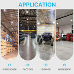 150W/120W/100W UFO LED High Bay Light, 24000Lumens, 3 Colors 4K 5K 5.7K, 6FT Hardwire & Dimmable Cables with G1/2 Hook, IP65, 120-277V, UL DLC Certified - Warehouse Gym Factory Commercial Lighting