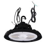 150W/120W/100W UFO LED High Bay Light, 24000Lumens, 3 Colors 4K 5K 5.7K, 6FT Hardwire & Dimmable Cables with G1/2 Hook, IP65, 120-277V, UL DLC Certified - Warehouse Gym Factory Commercial Lighting